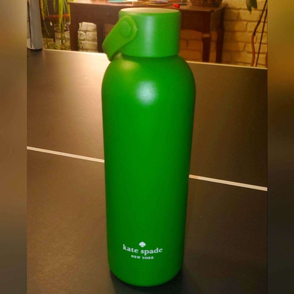 Kate Spade Green SS Water Bottle NIB